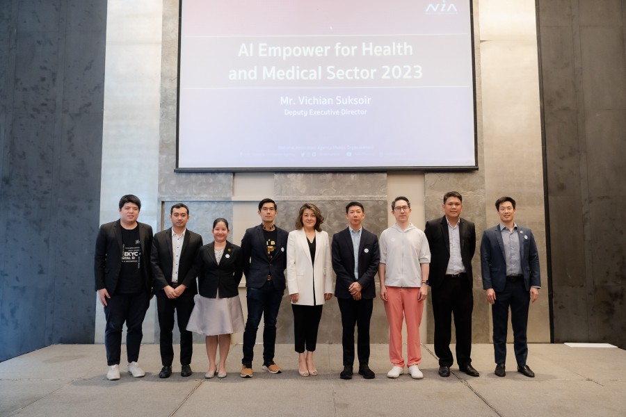NIA ร่วมกับ สมาคมการค้าเฮลท์เทคไทย (Health Tech Startup Thailand) จัดงาน AI Empower for Health and Medical Sector 2023 สำหรับพัฒนาศักยภาพผู้ประกอบการฐานนวัตกรรมในธุรกิจการแพทย์และสุขภาพด้วยเทคโนโลยี AI